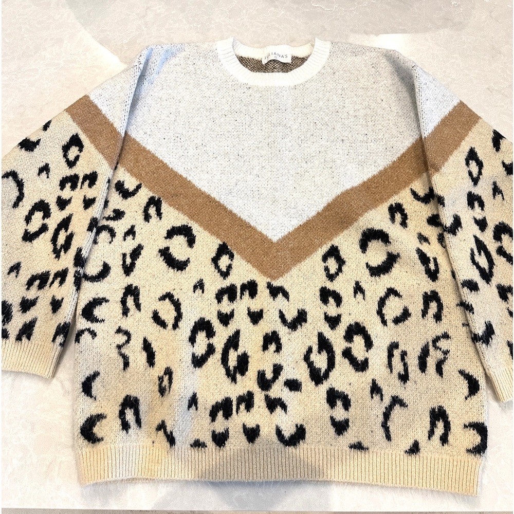 Juliana’s Oversized Animal Print Sweater